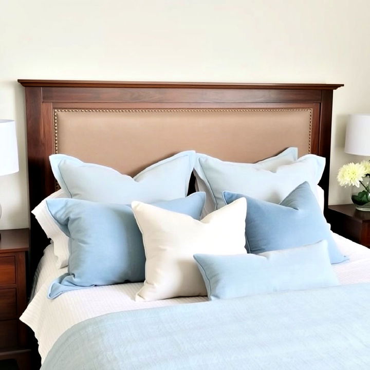 light blue throw pillows for a colorful accent