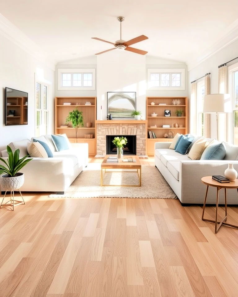 light oak wood flooring for living room