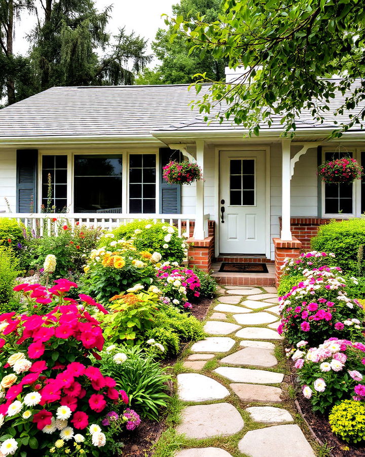 lush cottage style gardens