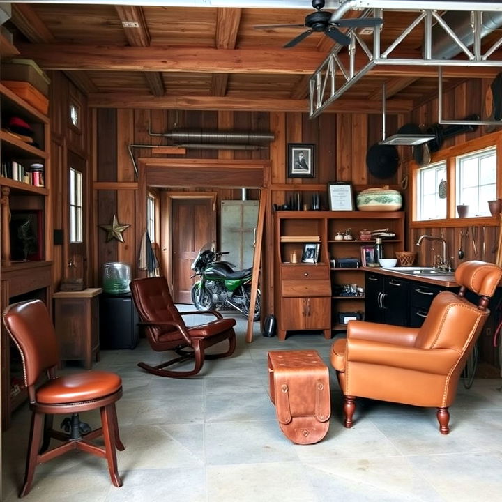 luxurious leather upholstered garage chairs