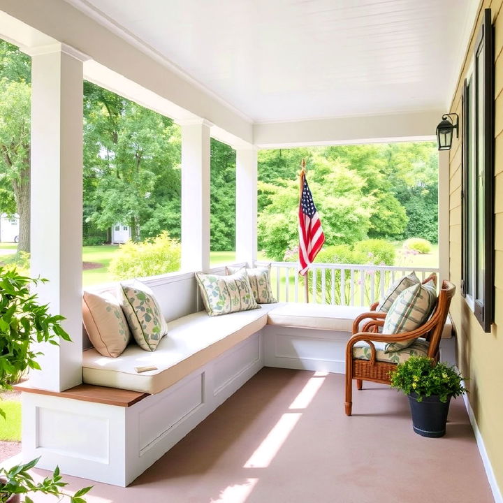 maximize your side porch space with built in seating