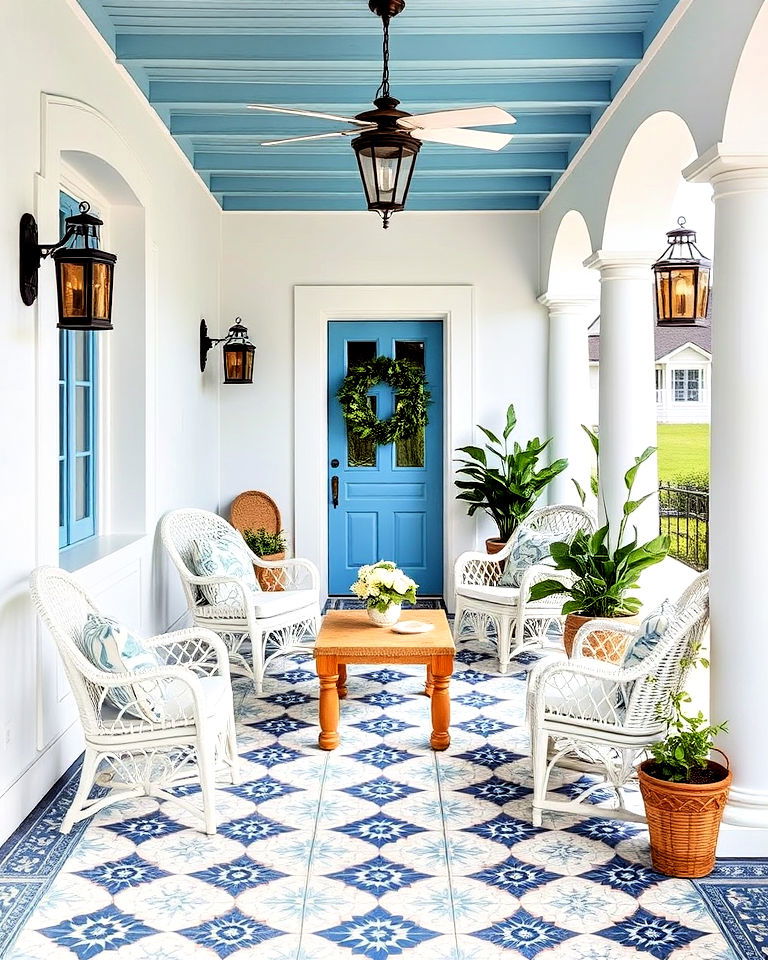 mediterranean blue and white charm