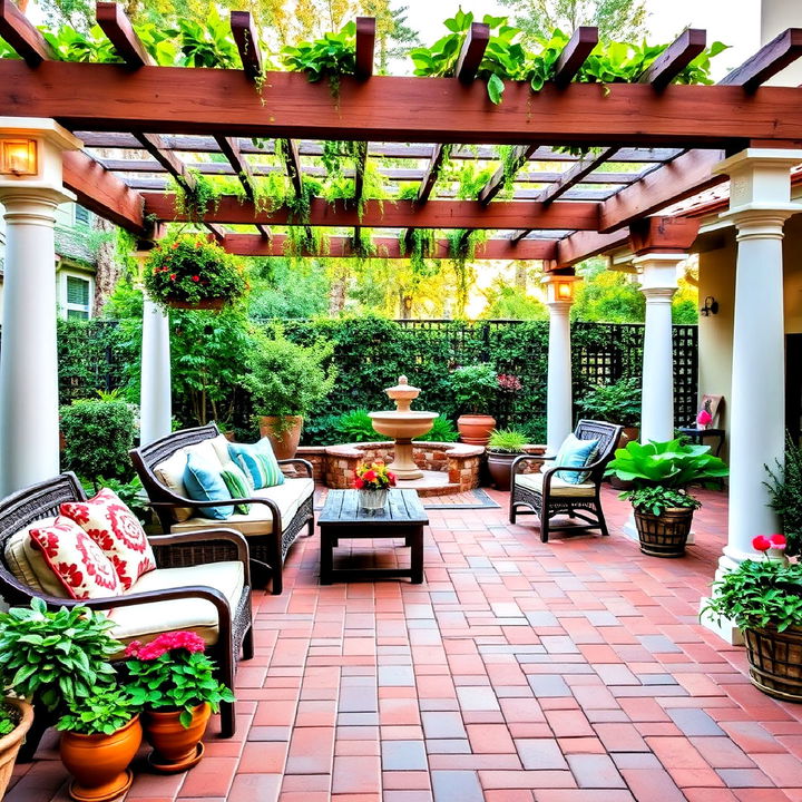 mediterranean inspired paver patio design