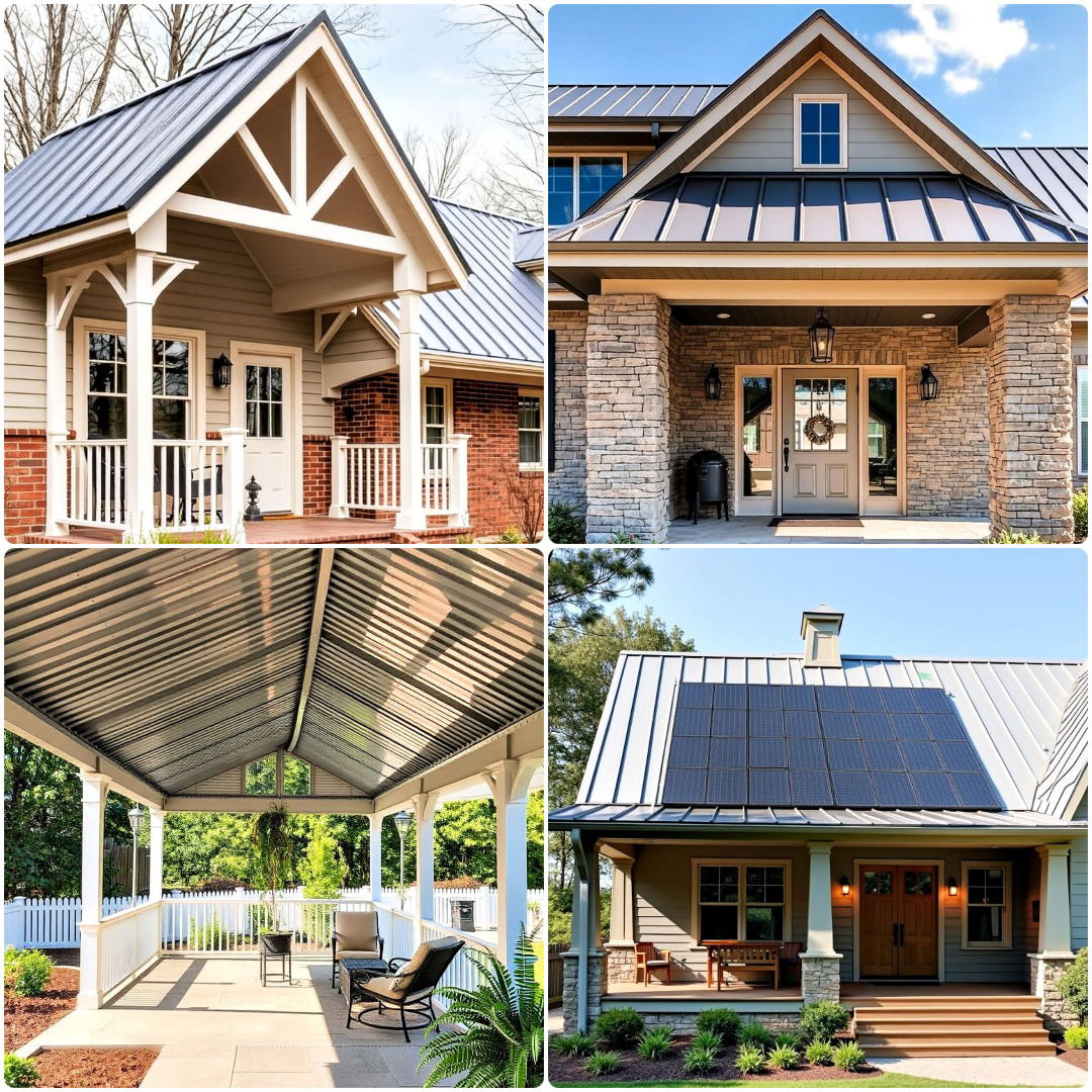 metal roof porch design ideas