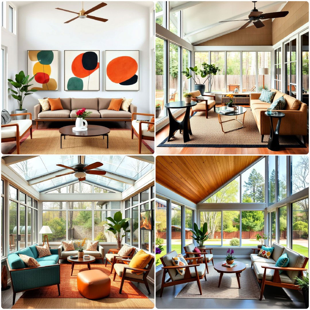 15 Mid-Century Modern Sunroom Ideas for A Stylish Look