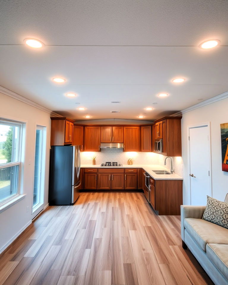 mobile home sleek recessed lighting