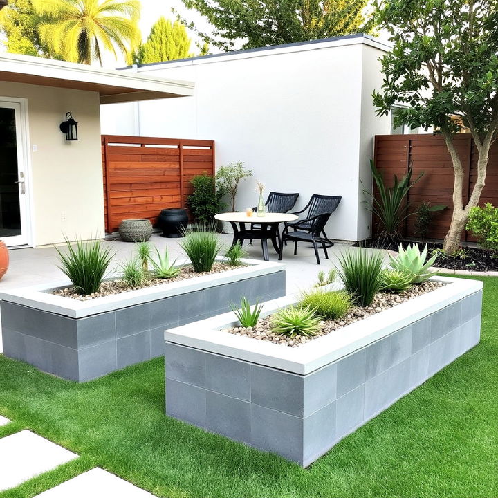 modern elevated garden beds