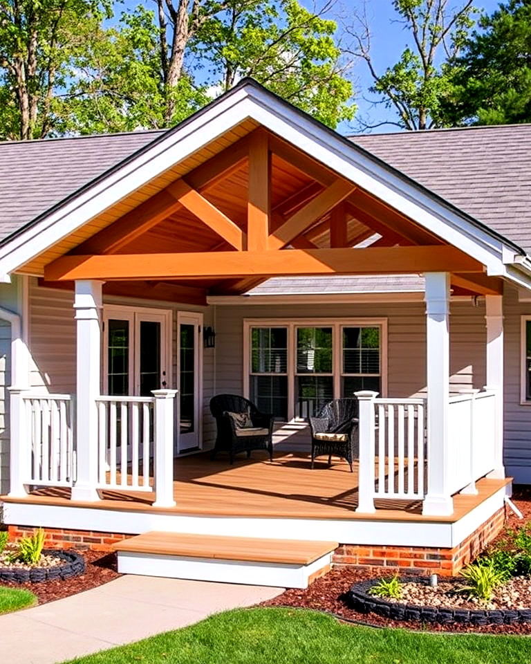 modern shed roof with a wrap around porch