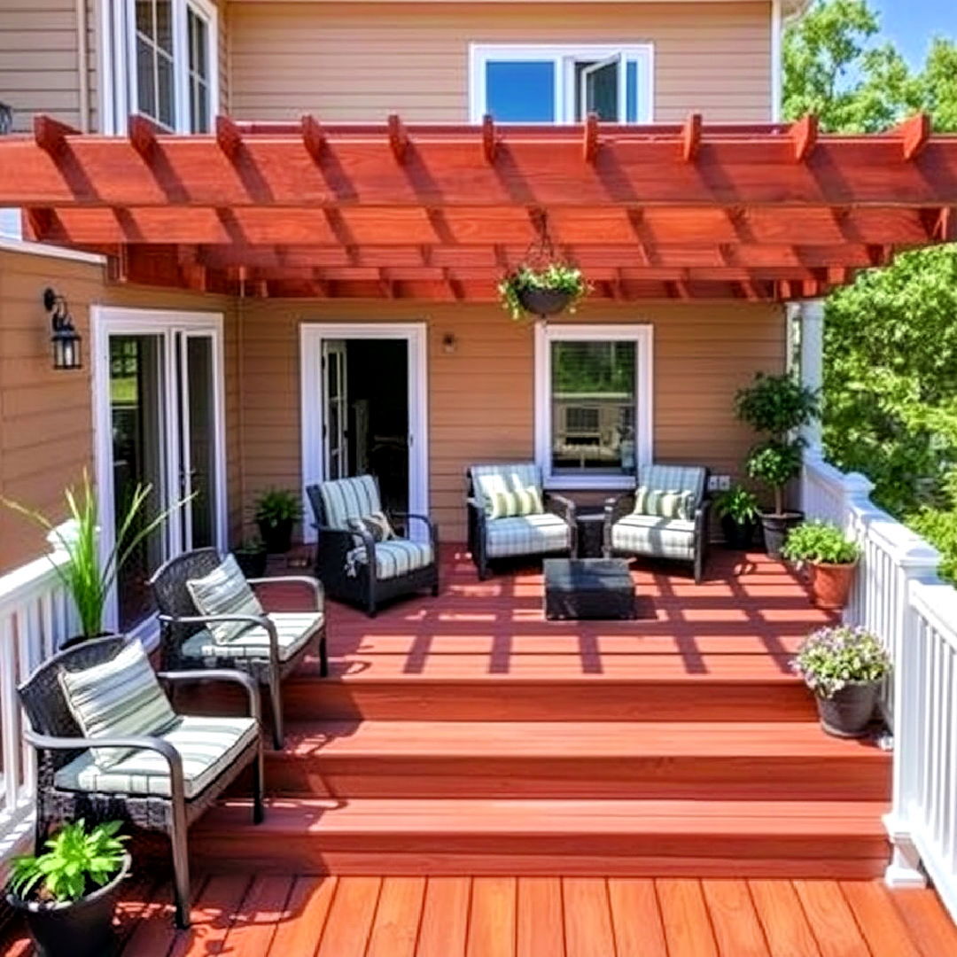 multi level deck on 2nd floor