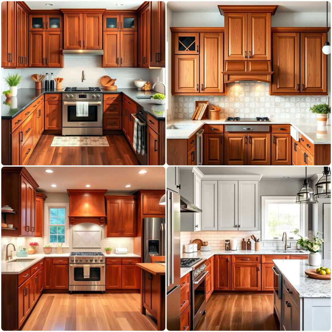 natural cherry kitchen cabinets