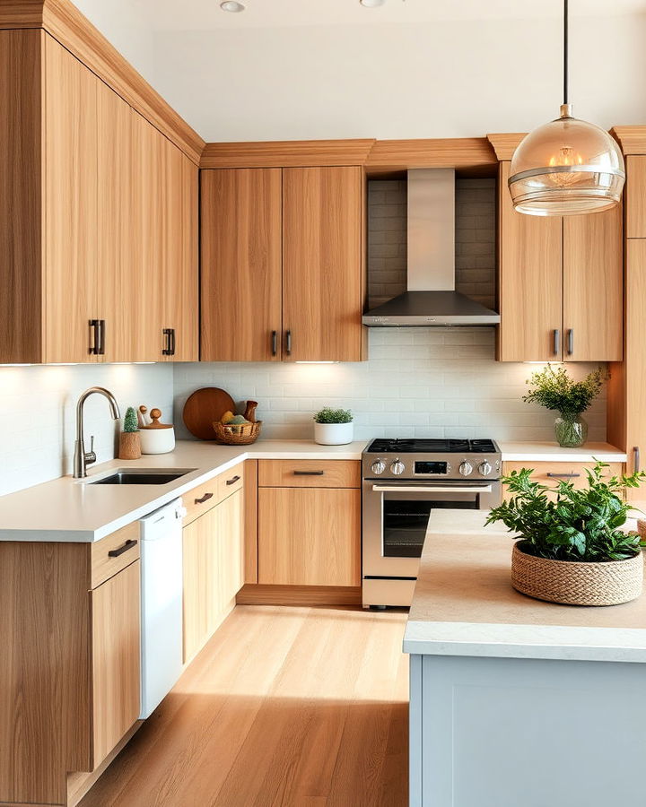 natural wood cabinets for kitchen