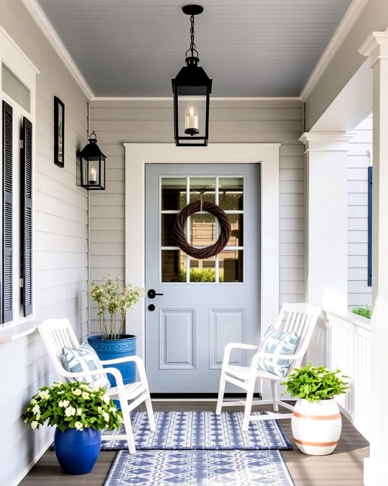 nautical lantern inspired porch lighting