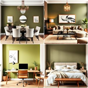 olive green accent wall ideas