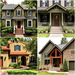 olive green house exterior ideas