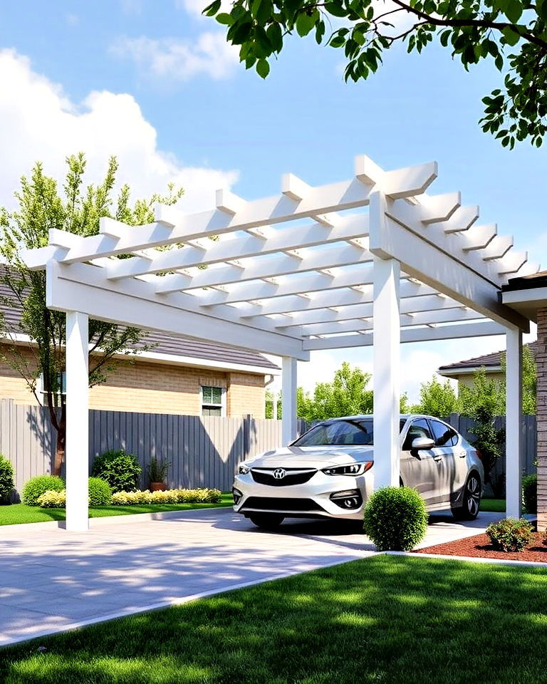 open air pergola car shelter