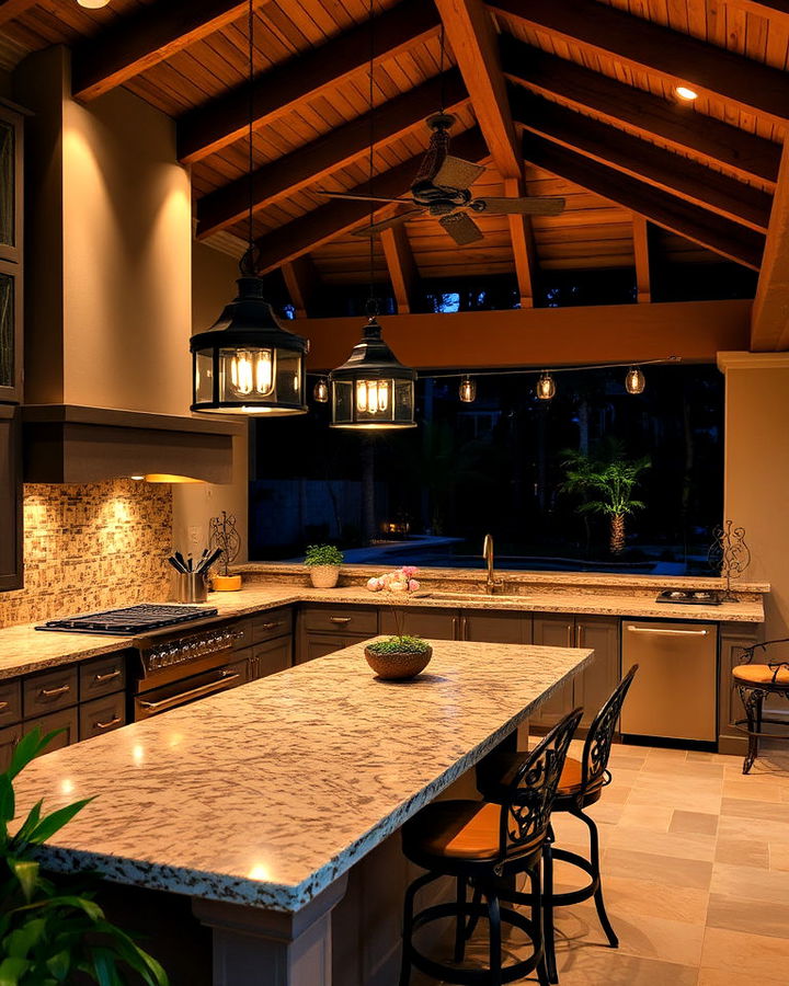 outdoor lanai kitchen lighting