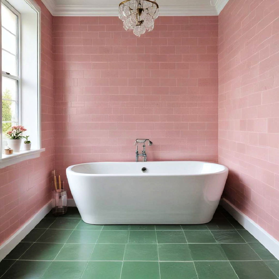 pastel colored tiles for bathroom