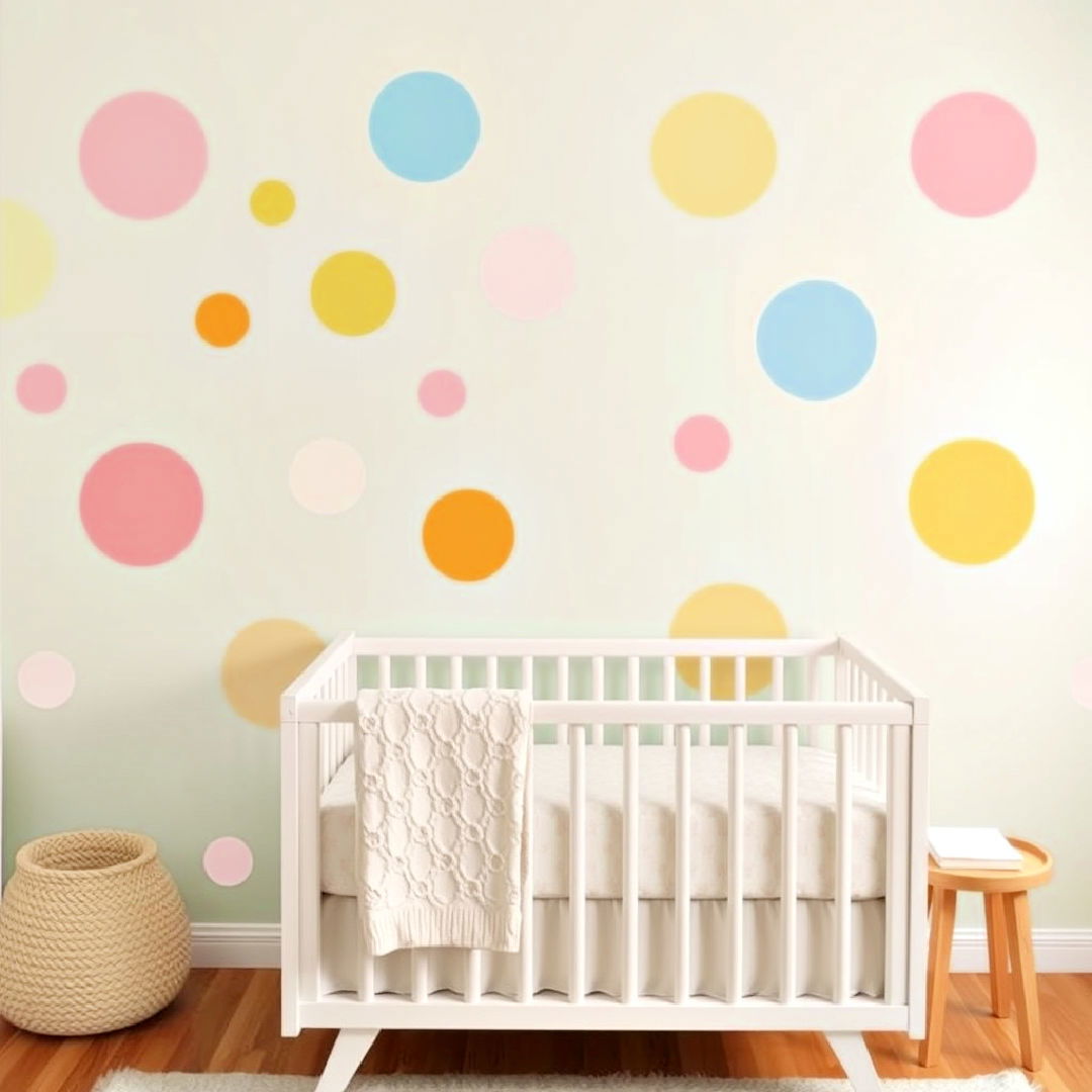 pastel polka dot walls