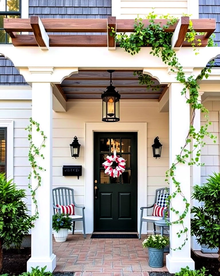 pergola covered front entry