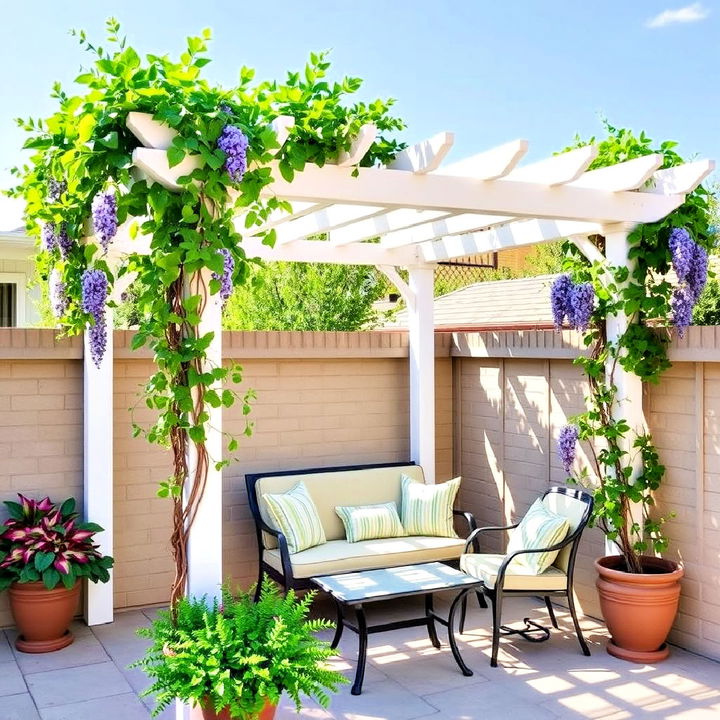 pergola covered patio corner