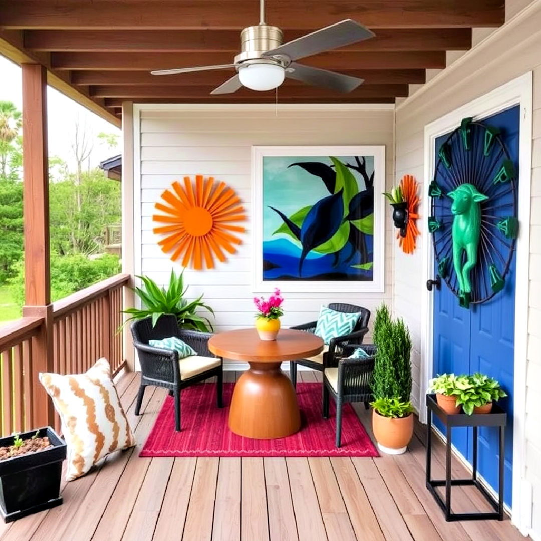 personalize your second floor deck with outdoor art