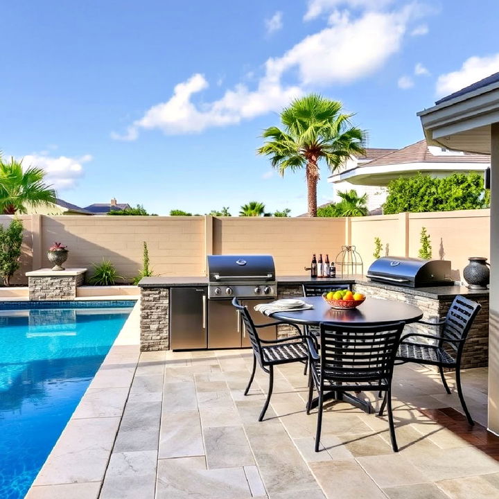 poolside cooking oasis