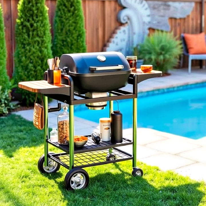 portable bbq cart for flexibility