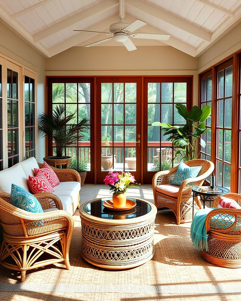 rattan furniture for florida home decor