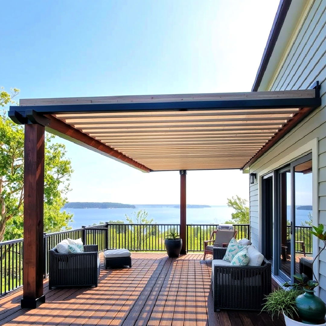 reclaimed wood pergola for deck