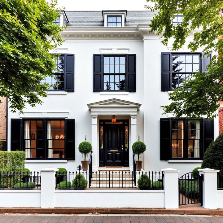 refreshing georgian architecture with black windows