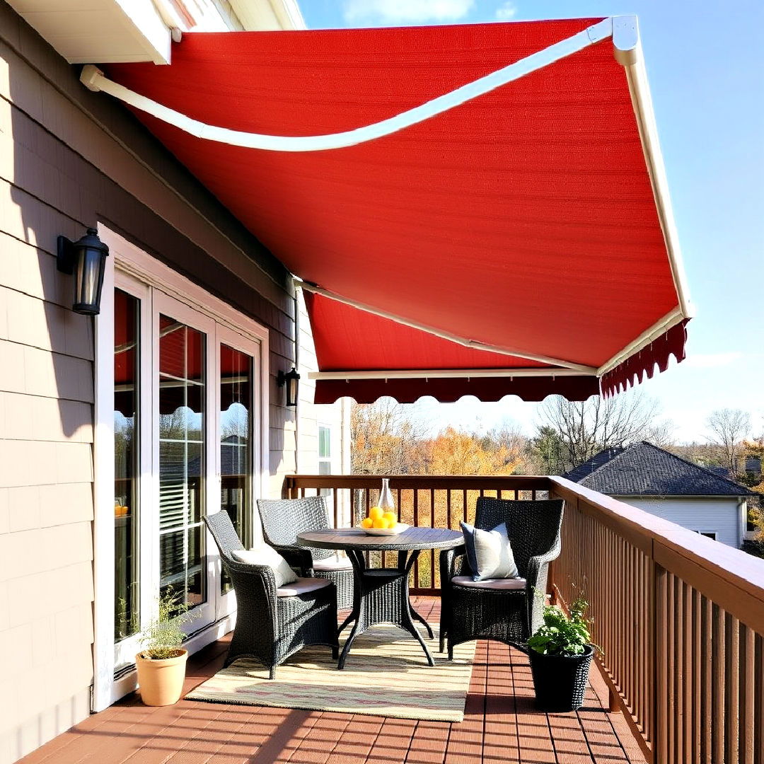 retractable awning for second floor deck