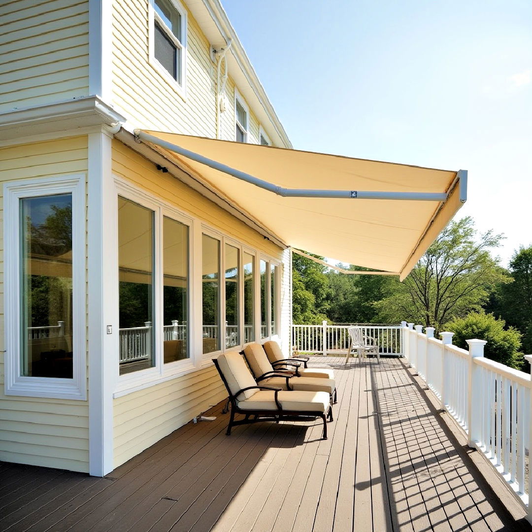 retractable deck awning