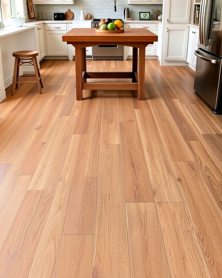 rustic barnwood kitchen floor