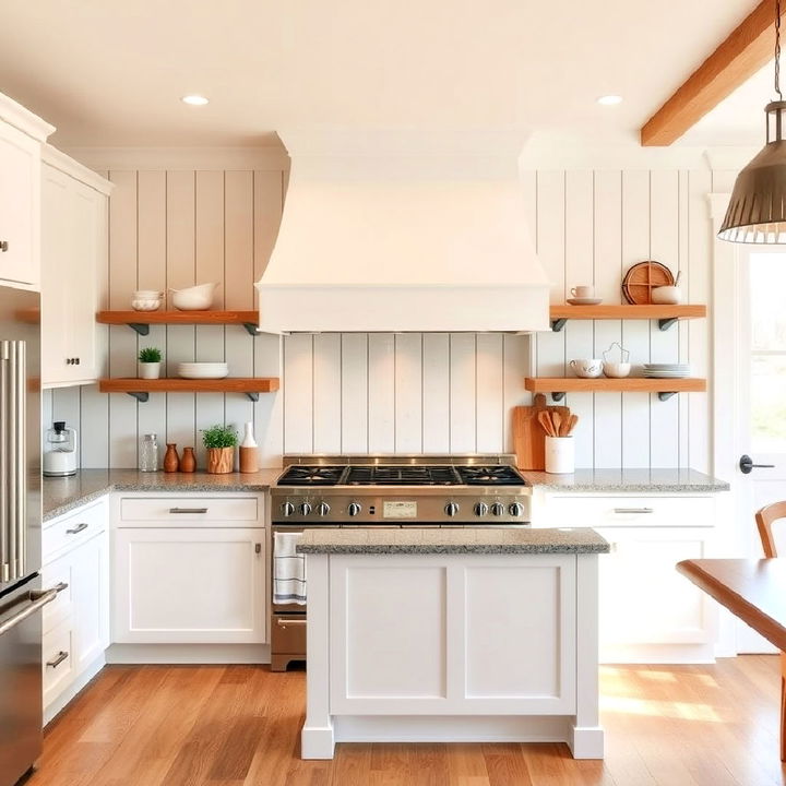 rustic board and batten backsplash