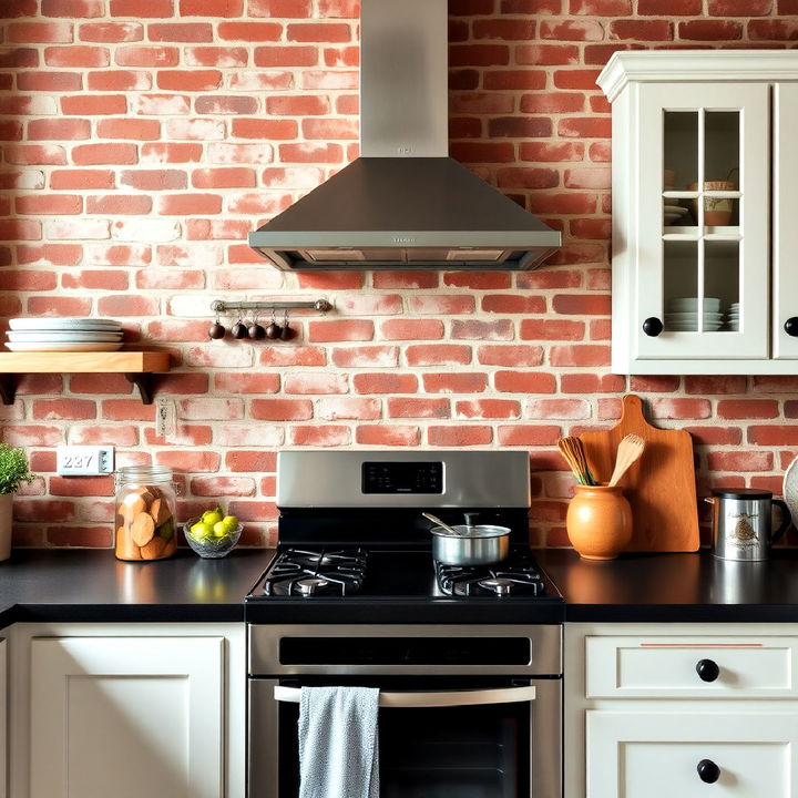 rustic brickwork charm backsplash