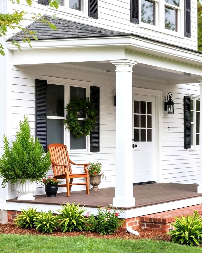 rustic charm shiplap siding for colonial front porch