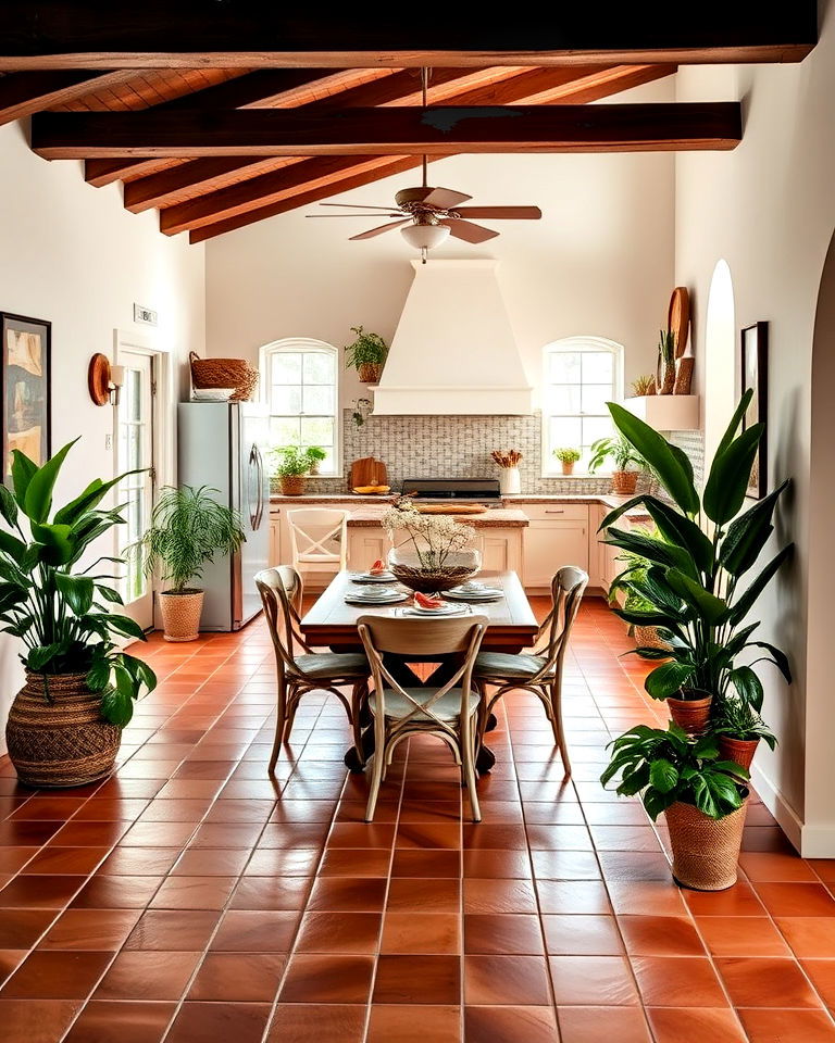 rustic charm terracotta tile flooring