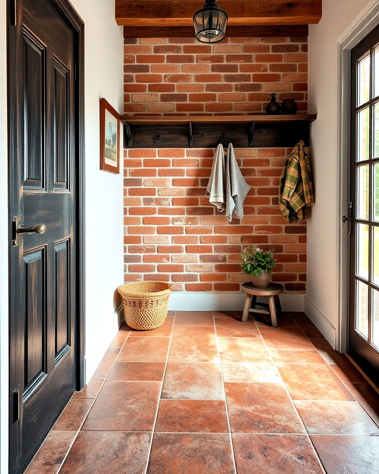 rustic durable quarry tiles floor