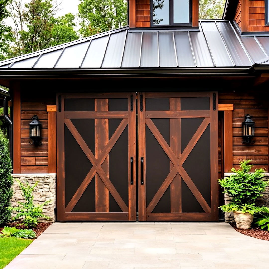 rustic exterior metal barn door