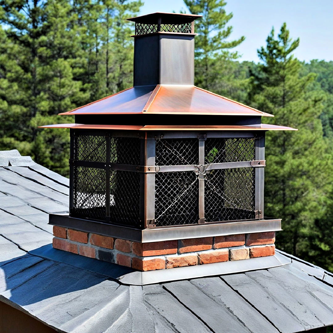 rustic metal house chimney cap