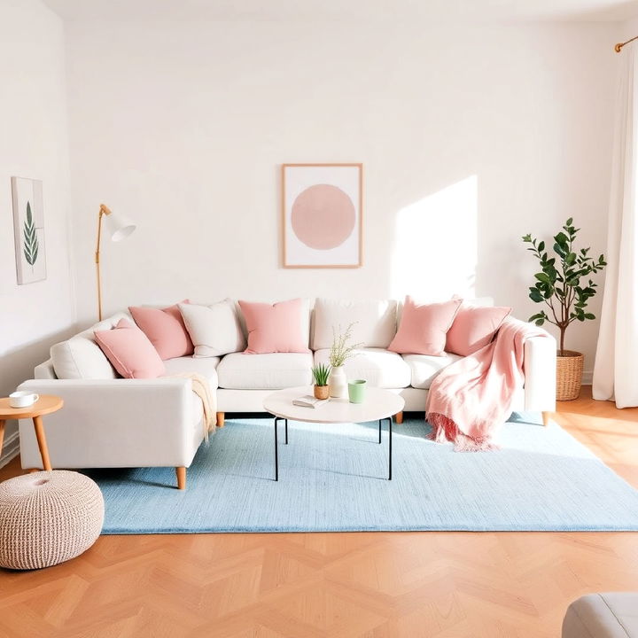 scandinavian simplicity using light pink and powder blue