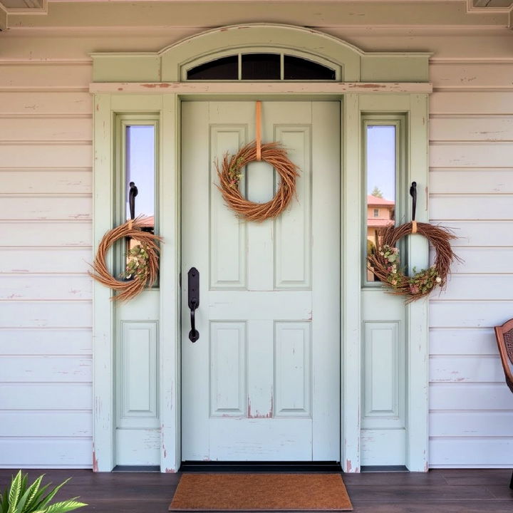 shabby chic door with rustic paint