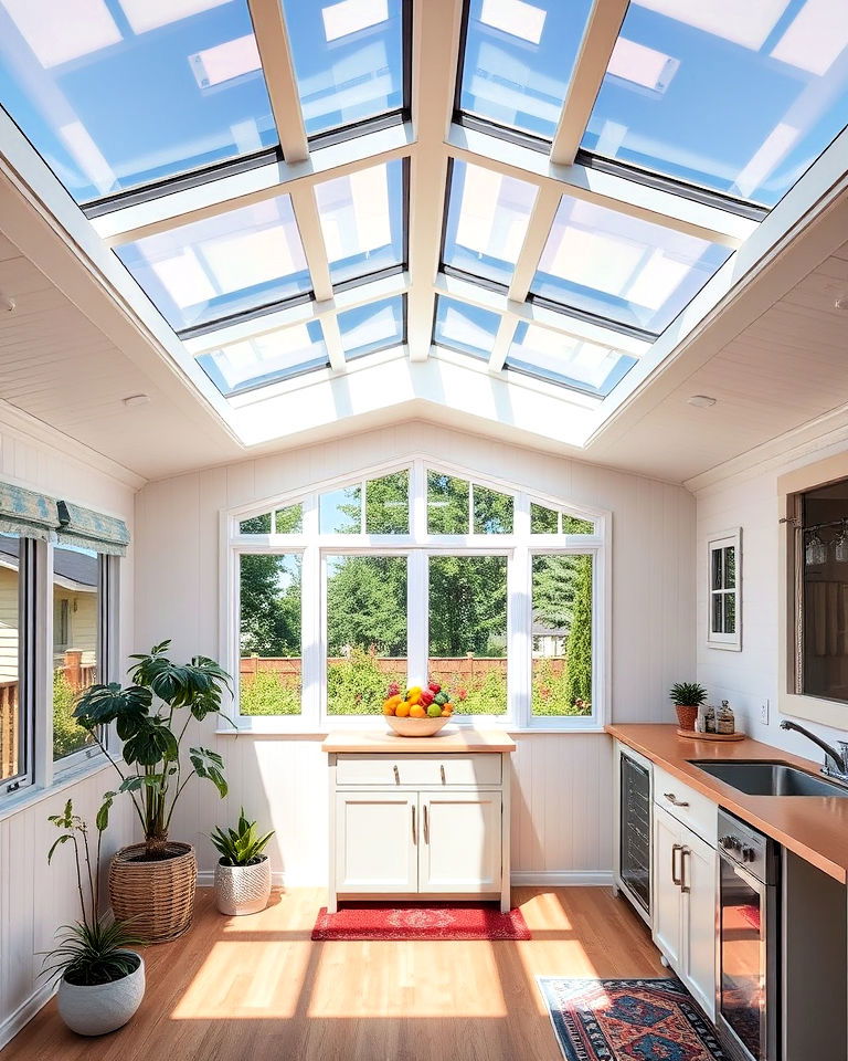 skylights to enhance lighting