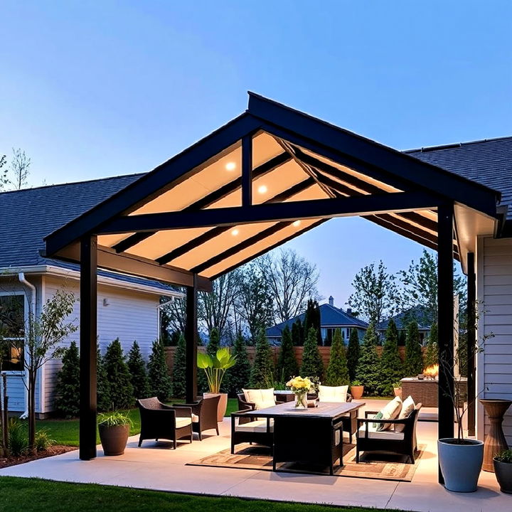 sleek minimalist gable roof design