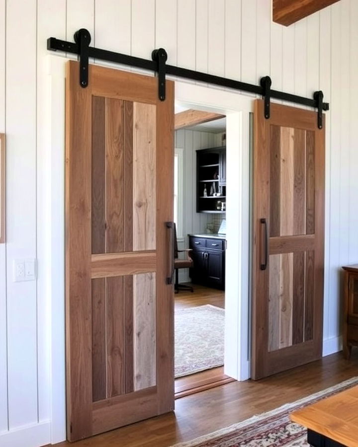 sliding barn doors to enhance the rustic charm