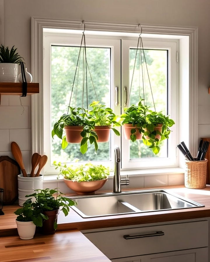 small herb garden to enhance kitchen design