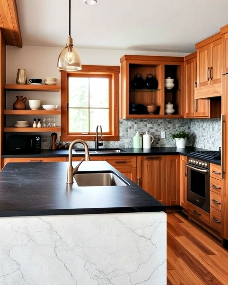 soapstone countertops for mountain kitchen