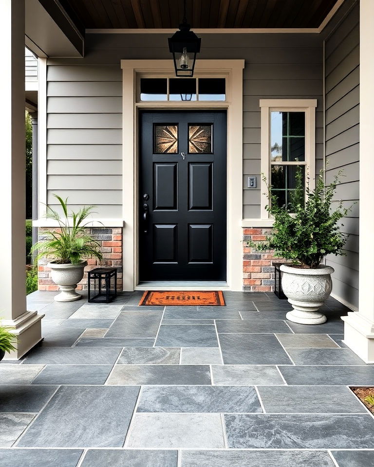 sophisticated slate tile flooring