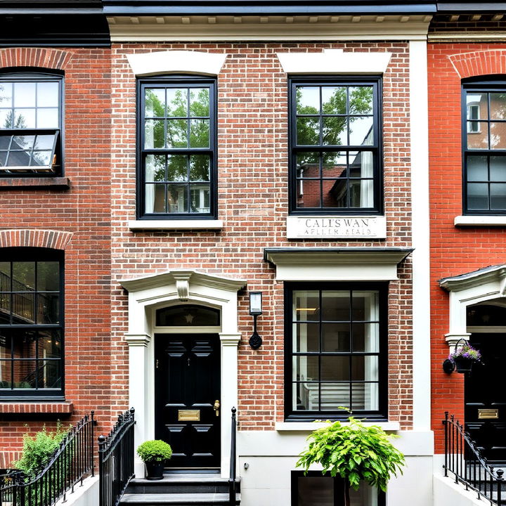 sophisticated urban townhouse windows