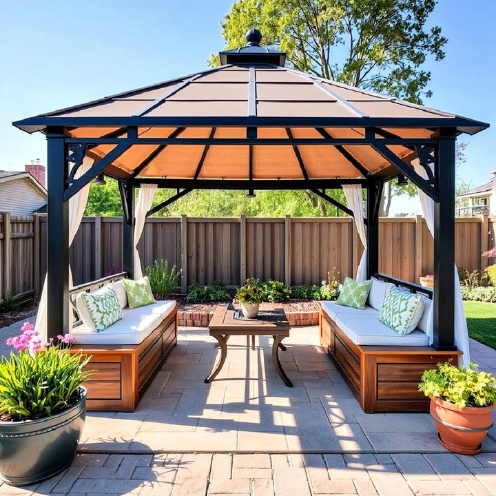 space saving gazebo with hidden storage